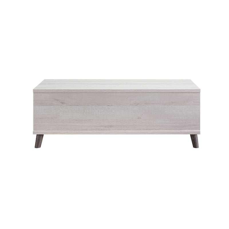 Mankx Mid-Century Modern White 47-inch 3-Shelf Coffee Table by Furniture of America