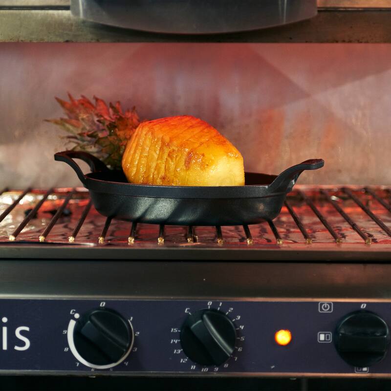 STAUB Cast Iron 8-inch x 5.5-inch Oval Gratin Baking Dish - 8x5" x 0.5"