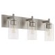 preview thumbnail 1 of 9, Quorum International 5200-3 Fallstaff 3 Light 23" Wide Vanity Light Satin Nickel