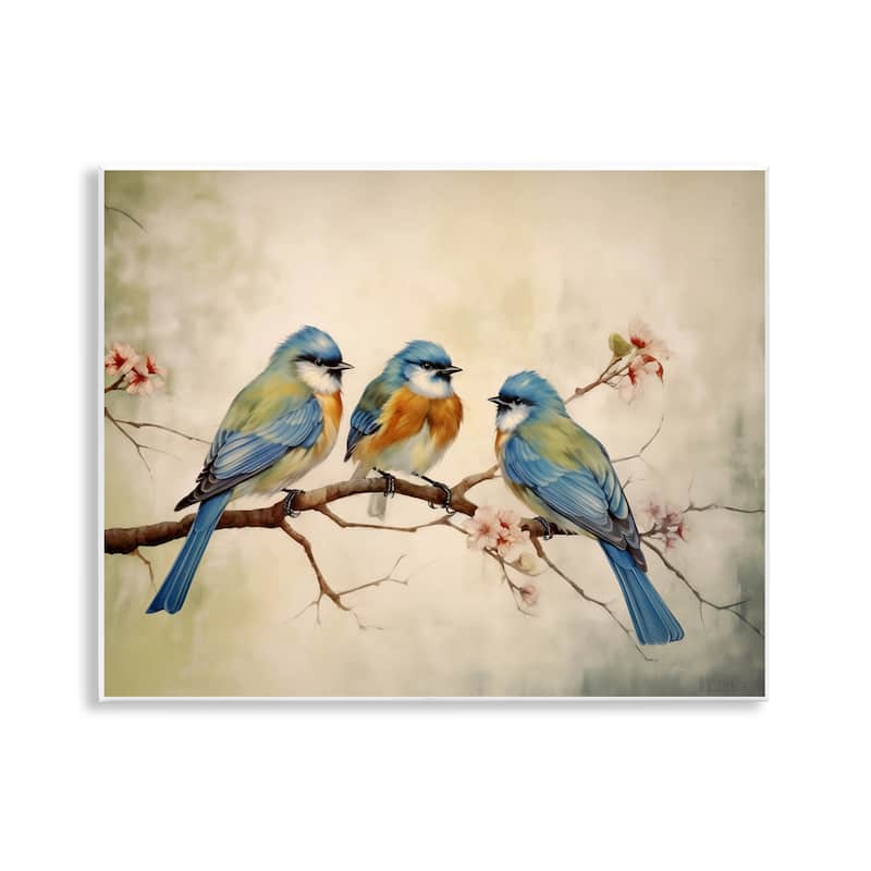 Stupell Bird Trio on Branch Wall Plaque Art Design By Arlington Prints - 14 x 11