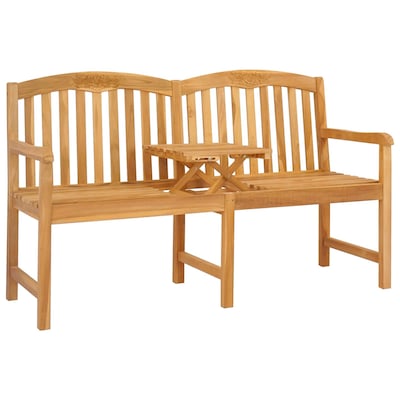 vidaXL Handcarved Rose Bench 59.25 x 23.62 x 37.40 in Solid Teak Wood ...