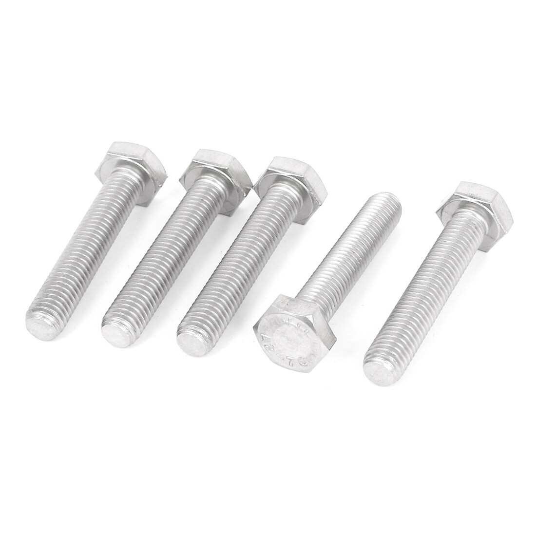 Shop Unique Bargains 10mm X 55mm Threaded A2 Stainless Steel Hex Hexagon Head Screw Bolt 5 Pcs Overstock 18434261