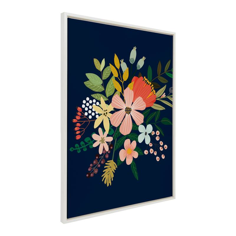 Carson Carrington C Framed Canvas - 28x38 - Plastic - White