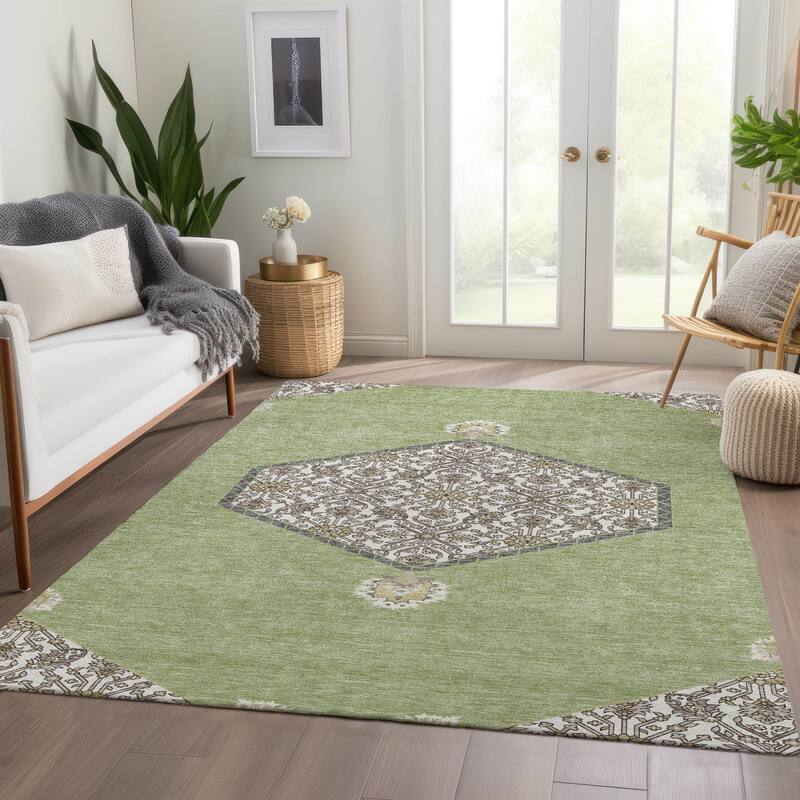 Premium Washable Super Soft Traditional Global Mayfield Rug
