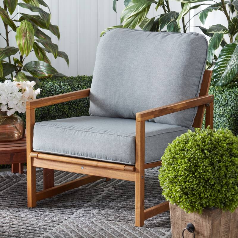Outdoor 2-Piece Reversible Deep Seat Cushion Set (Cushions Only)