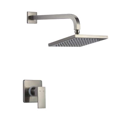 American Imaginations Wall Mount Stainless Steel Shower Kit In Brushed Nickel Color