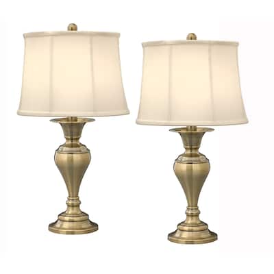 Dover 29 in. Satin Antique Brass Table Lamp