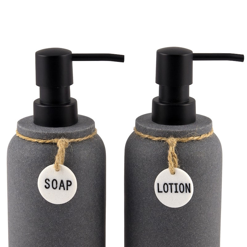 Eton Lotion Pump 2 Piece Set - Grey - Lotion Pump