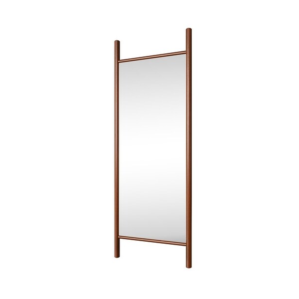 Solid Wood Right Angle Rectangular Full Length Mirror with Stand