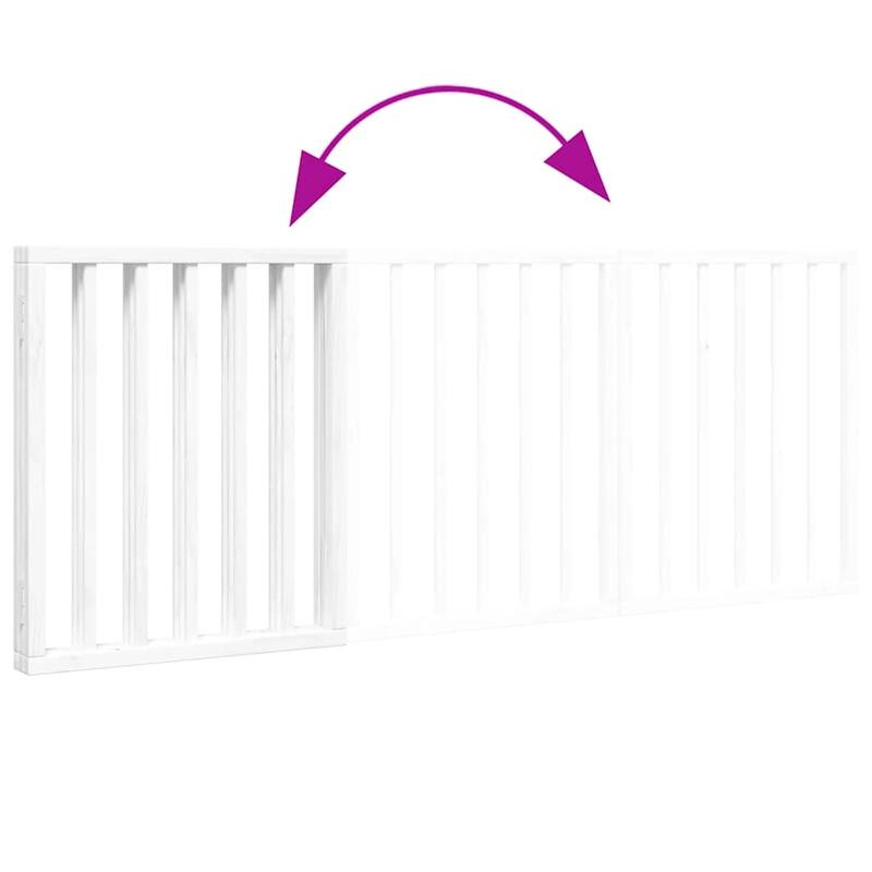 vidaXL Dog Gate Foldable Poplar Wood