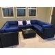 Kinbor Patio Furniture Set Outdoor Sectional Sofa All-Weather Wicker Conversation Set