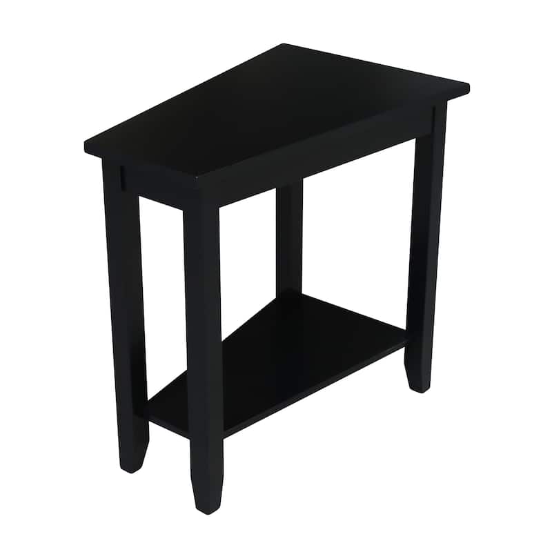 Keystone Solid Parawood Accent Table - Black