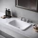 preview thumbnail 1 of 5, Karran Valera 21" Top Mount Vitreous China Bathroom Sink in White