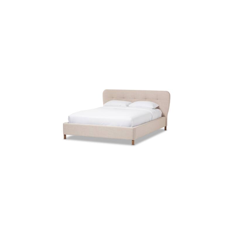 Bohemian Platform Bed with Grid Tufting - Modern Bedroom Furniture, Dark Grey Finish