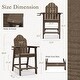 preview thumbnail 29 of 38, Tall Adirondack Chairs Set of 2 with handrails and connecting plates - 28.3"L x 22.6"W x 48.8"H