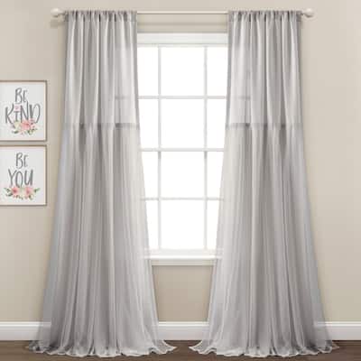 Lush Decor Tulle Skirt Solid Window Curtain Panel Pair - 84" x 40"