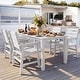 preview thumbnail 10 of 10, WINSOON 5-Piece HIPS All Weather Outdoor Patio Dining Sets 1-Table and 4-Chairs White