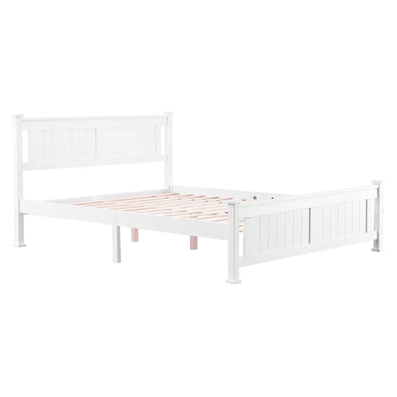 Classic Design Panel Bed Frame with Headboard
