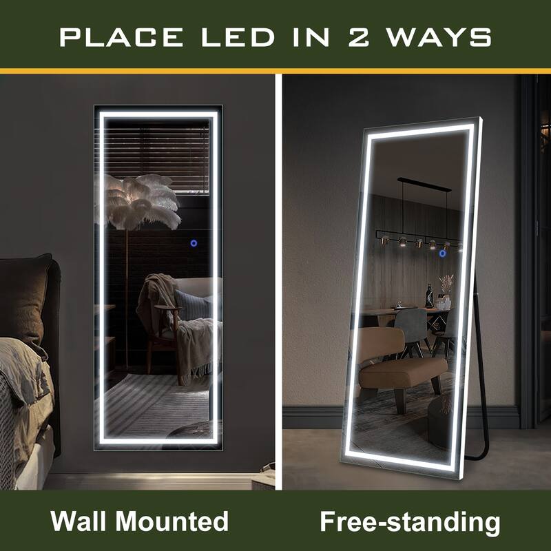 Full-length LED Illuminated Bathroom Vanity Floor Mirror