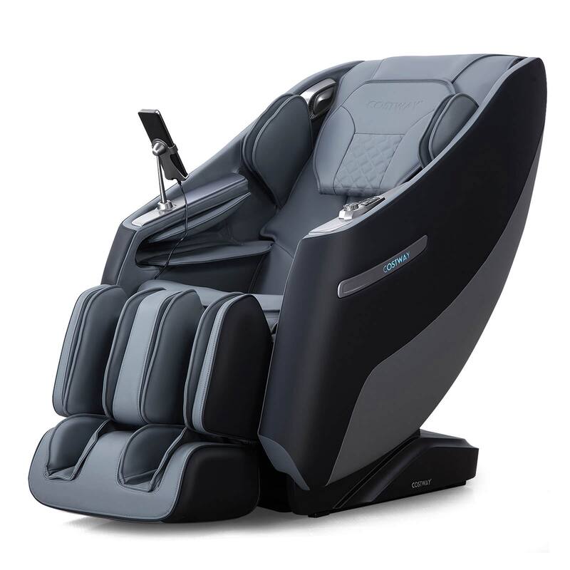Costway Zero Gravity SL Track Full Body Massage Chair with Waist - Black + Grey