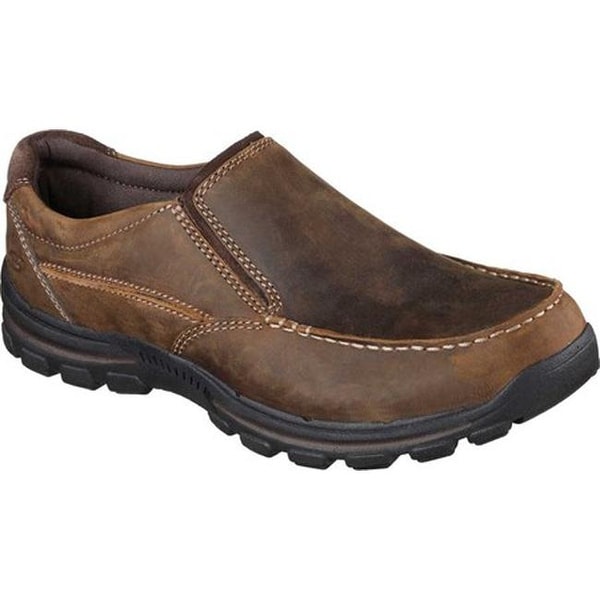 Skechers Men's Relaxed Fit Braver Rayland Slip On Dark Brown