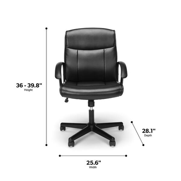 OFM Essentials Collection MidBack Bonded Leather Chair Bed Bath