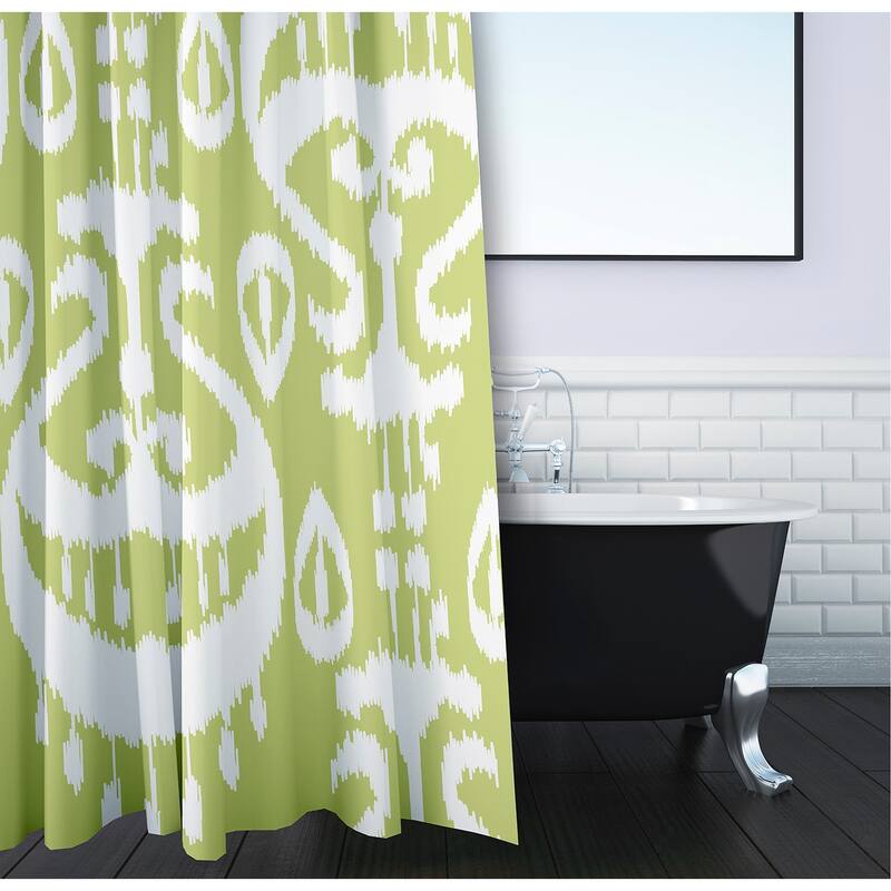 71 x 74-inch Ikat Geometric Print Shower Curtain