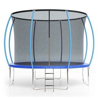 10FT Trampoline, Recreational Trampolines with Enclosure Net and Ladder
