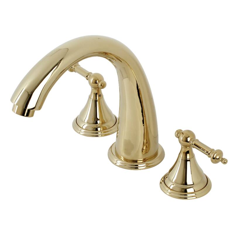 Kingston Brass Royale Deck Mounted Roman Tub Filler - Polished Brass