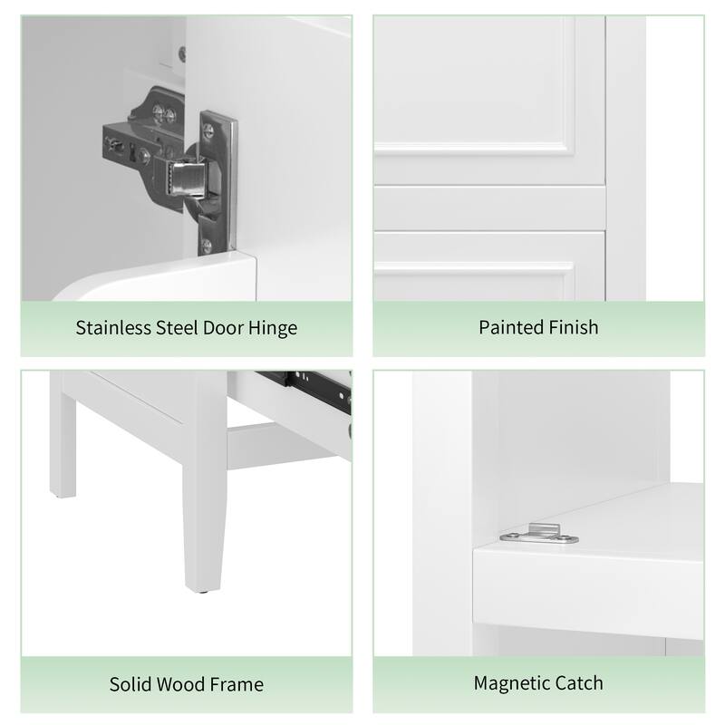 Compact 20" Bath Vanity with Integrated Sink‌ – Features Storage Cabinet, Adjustable Feet & Convenient Drawer