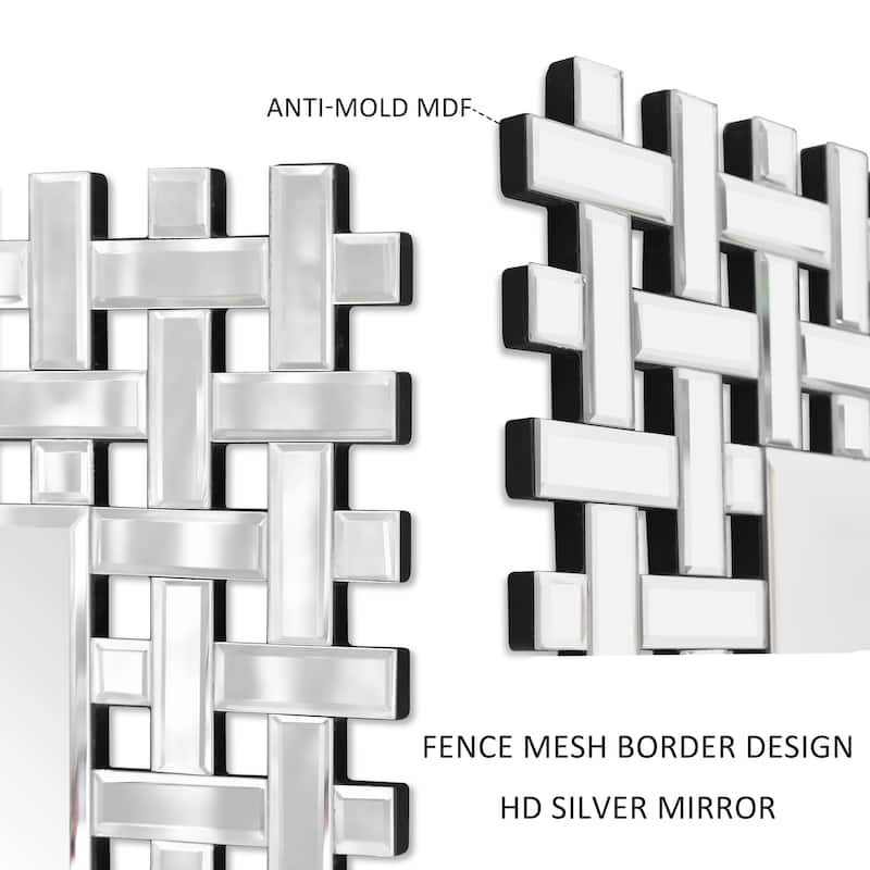 KOHROS Modern Rectangle Bathroom Wall Mirror - 23.6"x46.5"