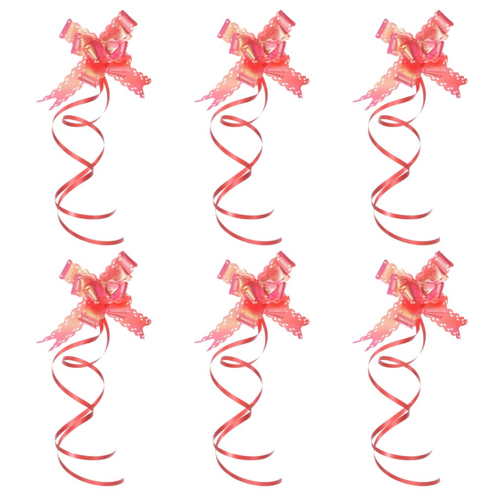 40Pcs 2.2" Iridescent Pull Bows Present Wrapping String Bows Ribbon