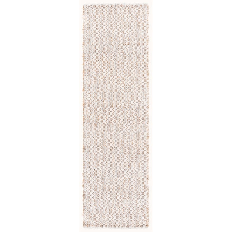 SAFAVIEH Handmade Natural Fiber Olessya Farmhouse Jute Rug - Natural/Silver - 2'3" x 8' Runner