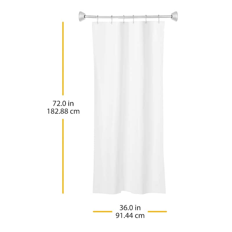 Whitmor Shower Curtain with Copper Plated Grommets, 36" x 72"
