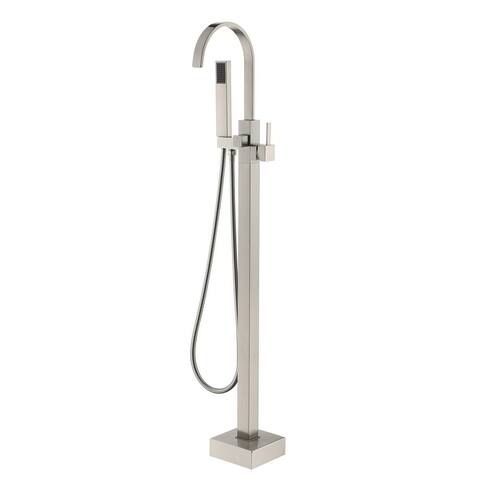 Clihome Single Handle Freestanding Gooseneck Bath Tub Filler Faucet
