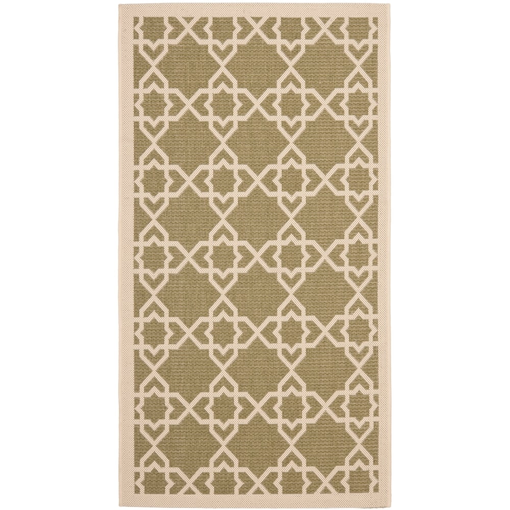 SAFAVIEH Courtyard Hanifa Trellis Indoor/ Outdoor Waterproof Patio Backyard Rug