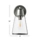preview thumbnail 14 of 17, Robert Stevenson Lighting Jaxon - Metal and Seedy Glass Wall Sconce