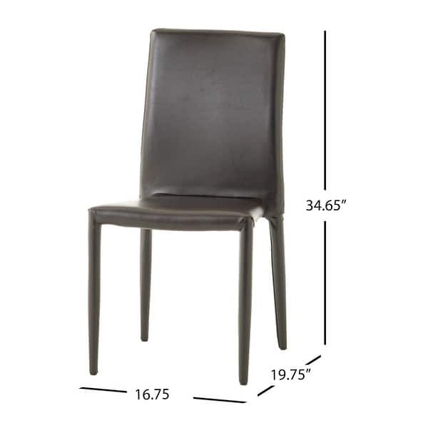 Comstock Bonded Leather Stackable Dining Chairs (Set of 4) by Christopher Knight Home