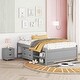 preview thumbnail 19 of 24, Full Platform Bed with Trundle, Storage Box, and Nightstand