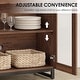 preview thumbnail 30 of 62, WAMPAT Multifunctional Sideboard Buffet Cabinets with Glass Doors, Modern Sideboard with Adjustable Shelf, Coffee Bar Cabinet