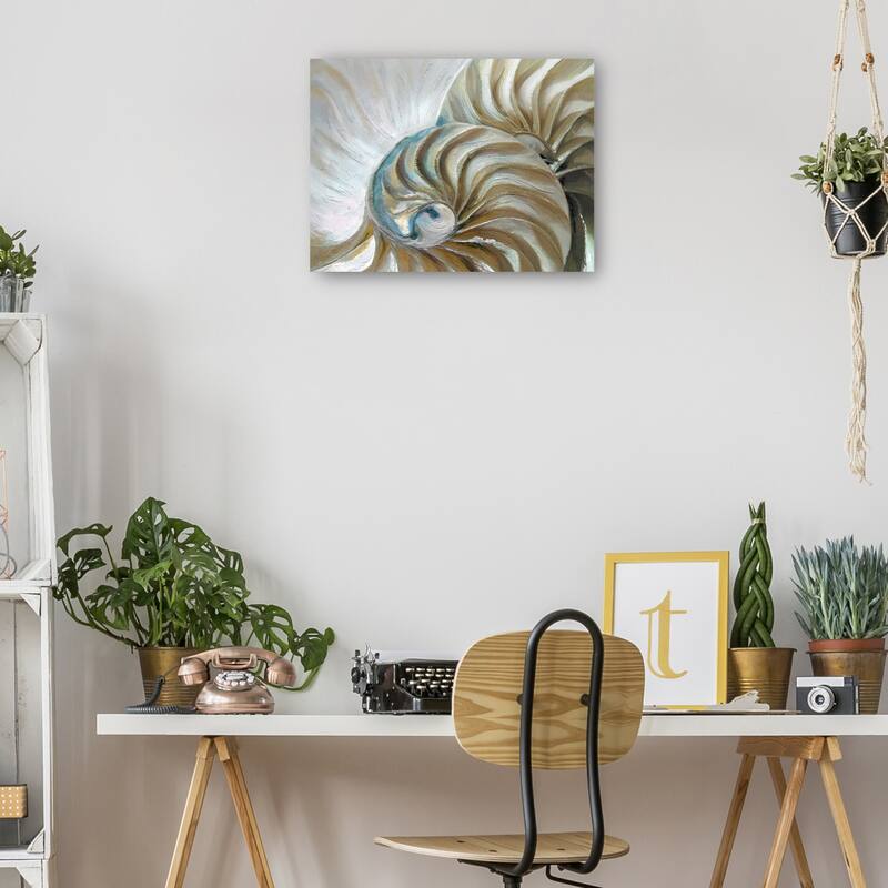Golden Nautilus By Studio Arts Canvas Art Print