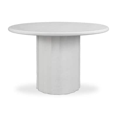 Poly & Bark Kavala 46" Hand Crafted Reinforced Cement Round Dining Table