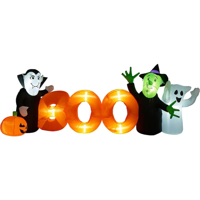 Haunted Hill Farm 10-Ft. Inflatable Boo Sign with Lights