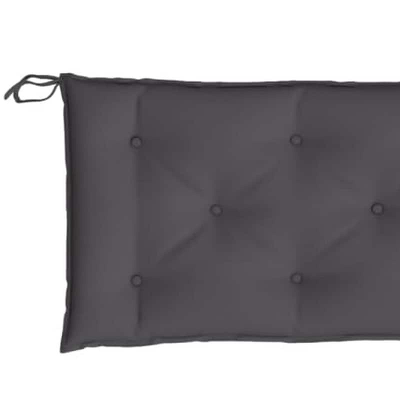 Andy Outdoor Cushion for Bench, 59 Inch, Dark Gray Oxford Fabric