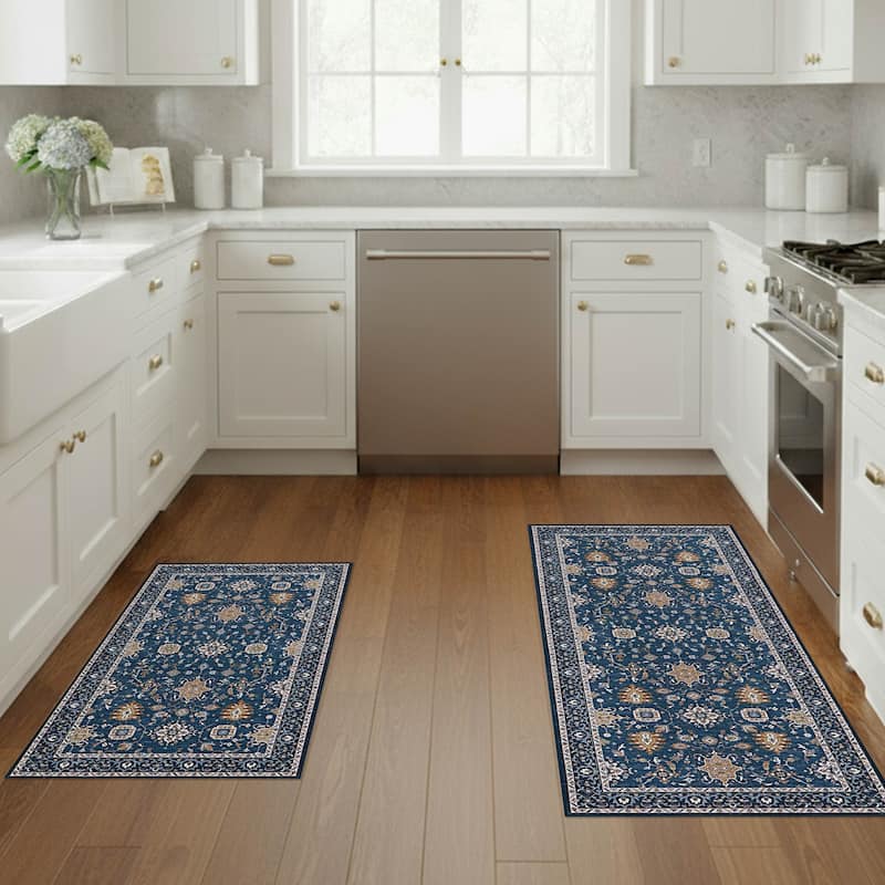 Laura Ashley Imagine Printed Chenille Washable Non-Slip Rugs