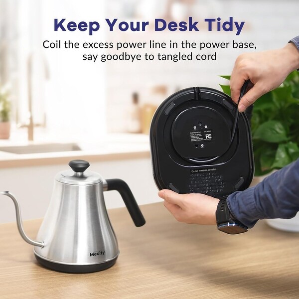 Electric Gooseneck Kettle With LCD Display Automatic Shut Off