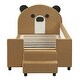 preview thumbnail 1 of 49, Twin Daybed with Bear Headboard and Hydraulic Storage System Brown - Twin
