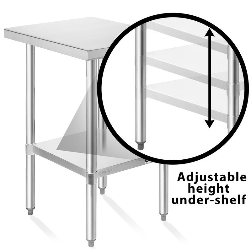 30 x 18 NSF Commercial Stainless Steel Table for Kitchen Prep and Work - 30" x 18"