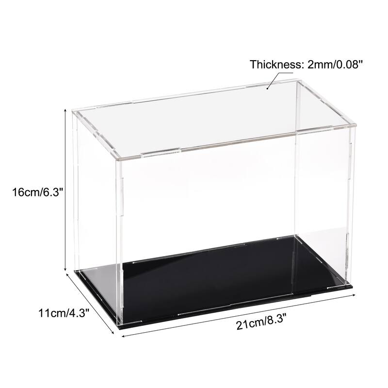 Acrylic Display Case Dustproof Showcase Cube Collectibles Show Box - 7.9x3.9x5.9 inch