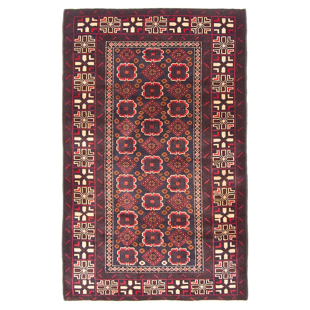 Teimani Black Rug 2'11" x 4'9" - 2'11 x 4'9
